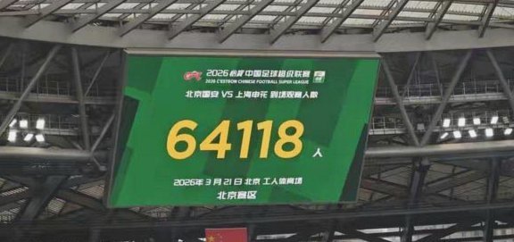 新华社：多地中超上座创纪录 申花15个主场票房可达8000万